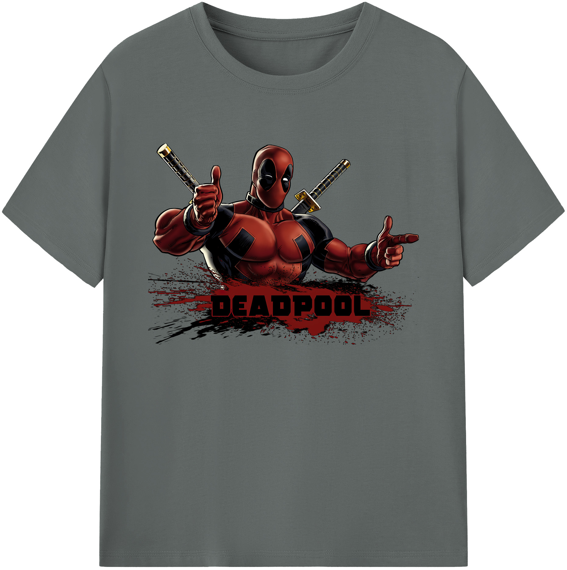 （画像用） Deadpool デッドプール 綿100％ メンズ半袖Tシャツ｜肌触りやわらか＆通気性